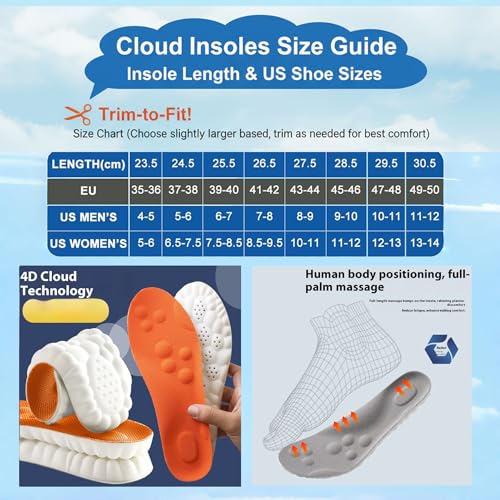 5 pares de plantillas de espuma viscoelástica para hombre y mujer miniatura 2