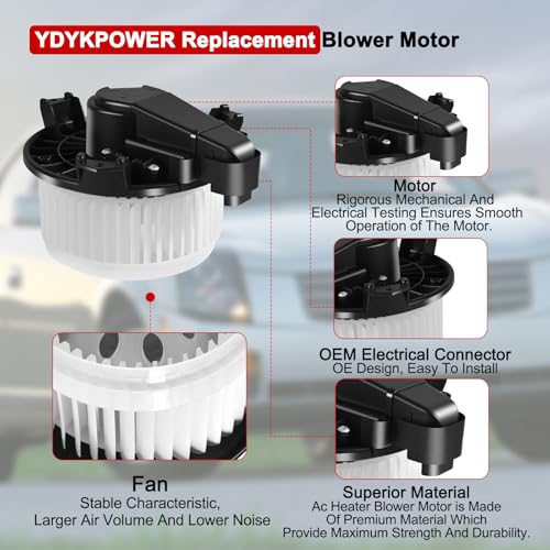 Image of HVAC A /C Heater Blower Motor Fan Compatible with Toyota for Camry /4Runner 2010-2016 for Avalon for Highlander for Tundra, for Lexus ES350 GX460 RX350 2010-2012, Replace 700215 87103-60400