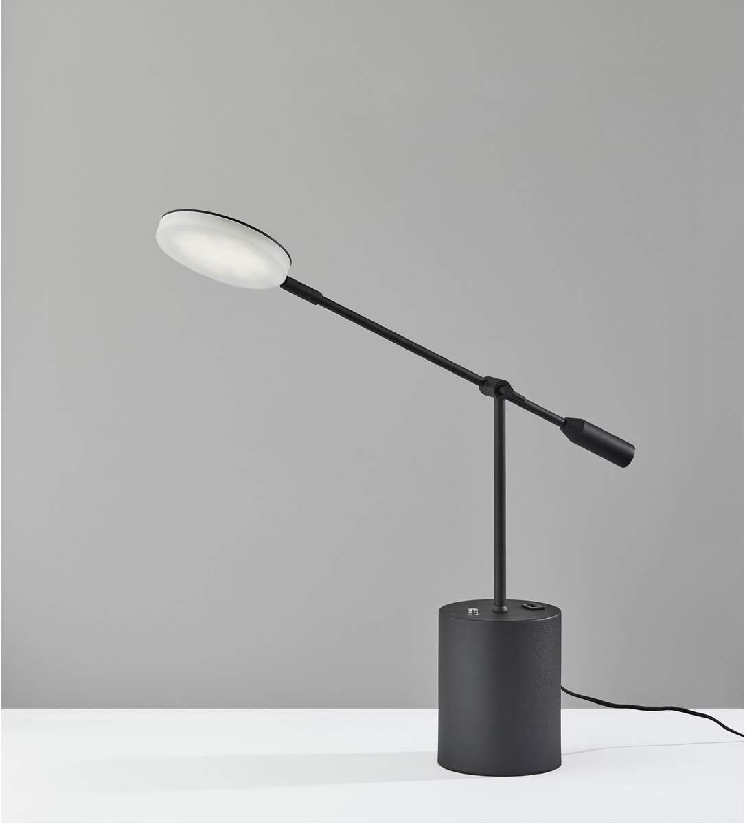 Hоlіdау Dеаlѕ 🛒 Adesso Home 2150-01 Contemporary Modern LED Desk Lamp from Grover Collection in Black Finish, 4.75 inches Rеvіеw Adesso Home 2150-01 Contemporary Modern LED Desk Lamp from Grover Collection in Black Finish, 4.75 inches