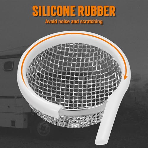 Image of TONDA RV Furnace Vent Screen, Bug Screens Heater Vent Cover for Camper with Installation Tool and Silicone Rubber, 4 Pack, Stainless Steel