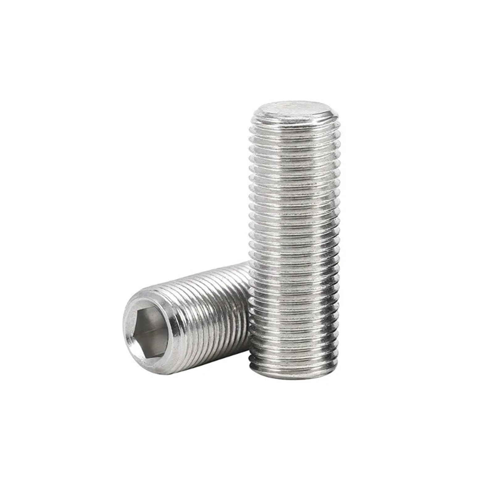 10-20 Sztuk DIN913 304 Gwint Ze Stali Nierdzewnej Wkręty Dociskowe Płaski Punkt Zestaw Gniazd Sześciokątnych Bezgłowy M8-M12 Fine(30mm,(10pcs) M10x1.0mm)