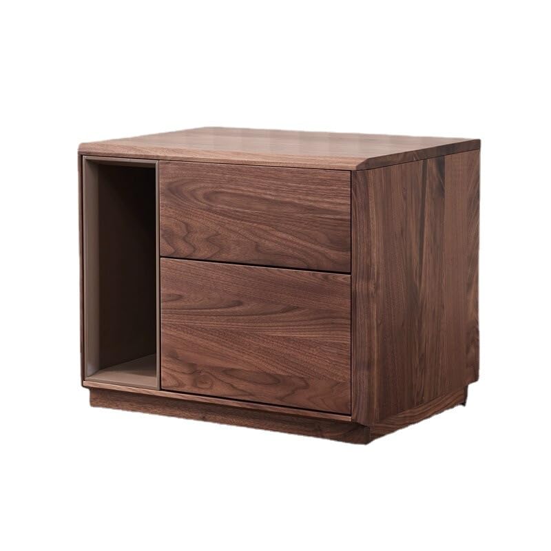 RKVXCJHDR Mesitas De Noche Mesita De Noche De Nogal Negro, Mueble De Almacenamiento Nórdico, Moderno, Simple, De Madera Maciza Mesas De Noche para Dormitorio