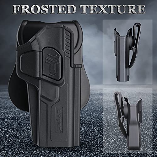Cytac Owb Holster For Glock 34 Gen 1 2 3 4 5 / Glock 17 19 41 45 - Index Finger Released | Adjustable Cant | Autolock | Outside Waistband Carry | Silicone Pad Paddle | Matte Finish -Rh #TOP2