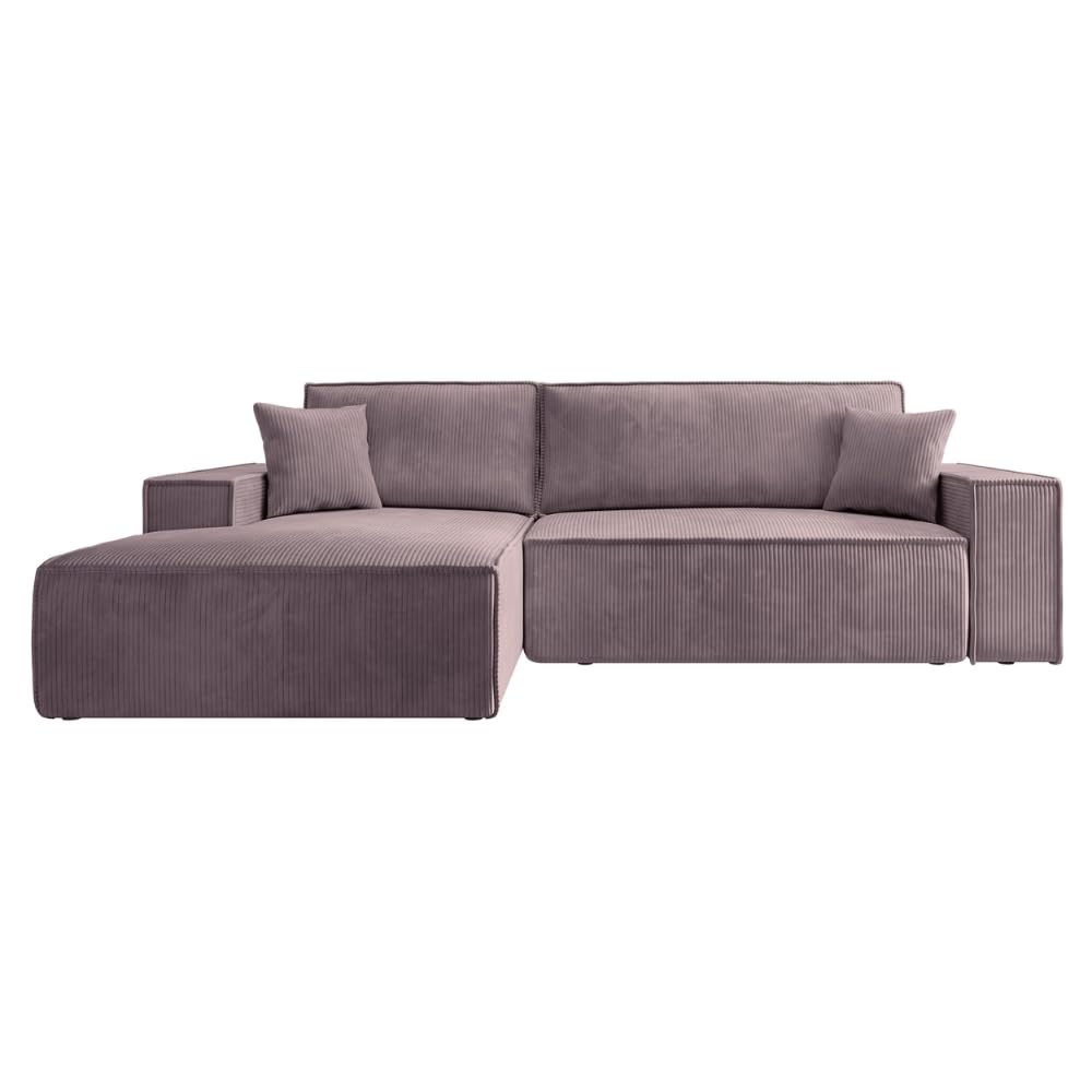 Selsey Sofa Ecksofa Eckcouch Schlafsofa Couch Mit Stauraum Schlaffunktion Pflegeleicht Polyurethanschaum L Form Links Farese Rosa Cordoptik