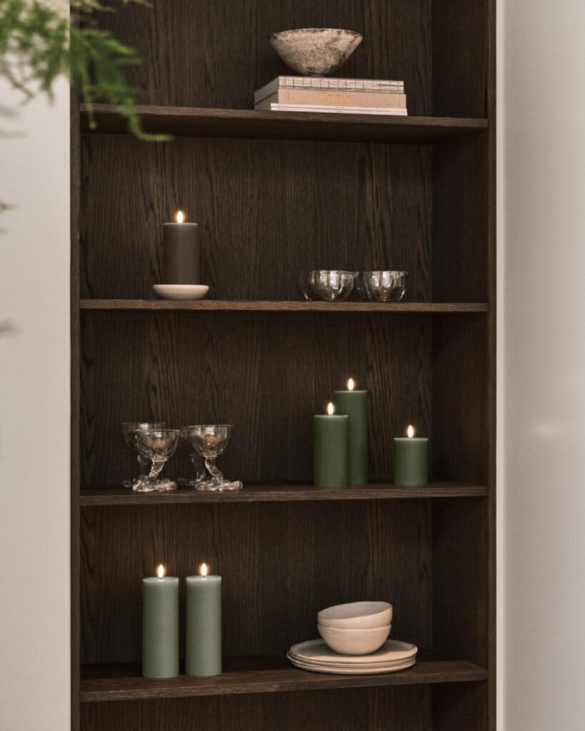 Ester & Eric - Candela pilastro LED 15 cm 70 - Candele pilastri LED rivoluzionarie con bagliore, candele eleganti e di alta qualità, artigianato e saper fare