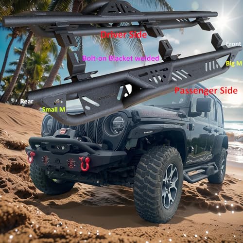 Estribos laterales para Jeep Wrangler JL 2018-2026 4 puertas miniatura 2