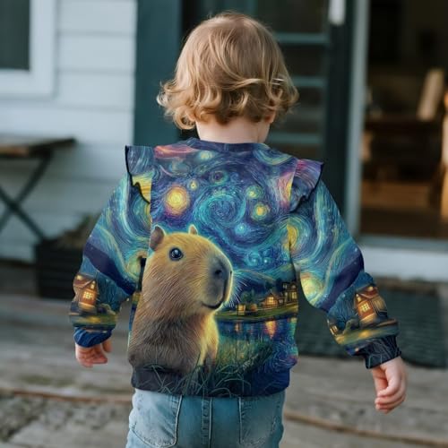 Toddler Girls Sweatshirts Size 1-8T Kids Graphic Long Sleeve Crew Neck Sweatshirts Shirt3