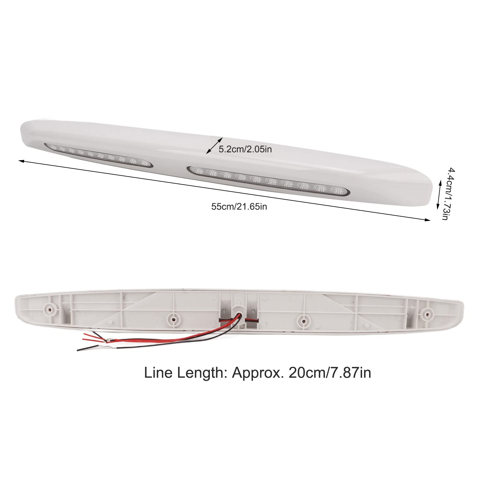 aqxreight Barra Luminosa per Camper 20 LED Luci per Veranda Luci Esterne Impermeabili Camper per Yacht (WHITE)