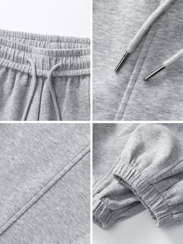 Image of Mens Baggy Sweatpants Wide Leg Casual Elastic Waist Drawstring Athletic Loose Jogger Fall Sweat Pants with Pockets