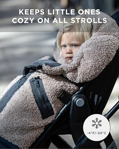 Image of 7AM Enfant Stroller Blanket 212 - Adjustable Baby Car Seat Zipped Blanket for Babies Winter, Unisex Multi Purpose Fleece Lined Warm Hooded Toddler Footmuff Water Repellent | (6M - 4T)