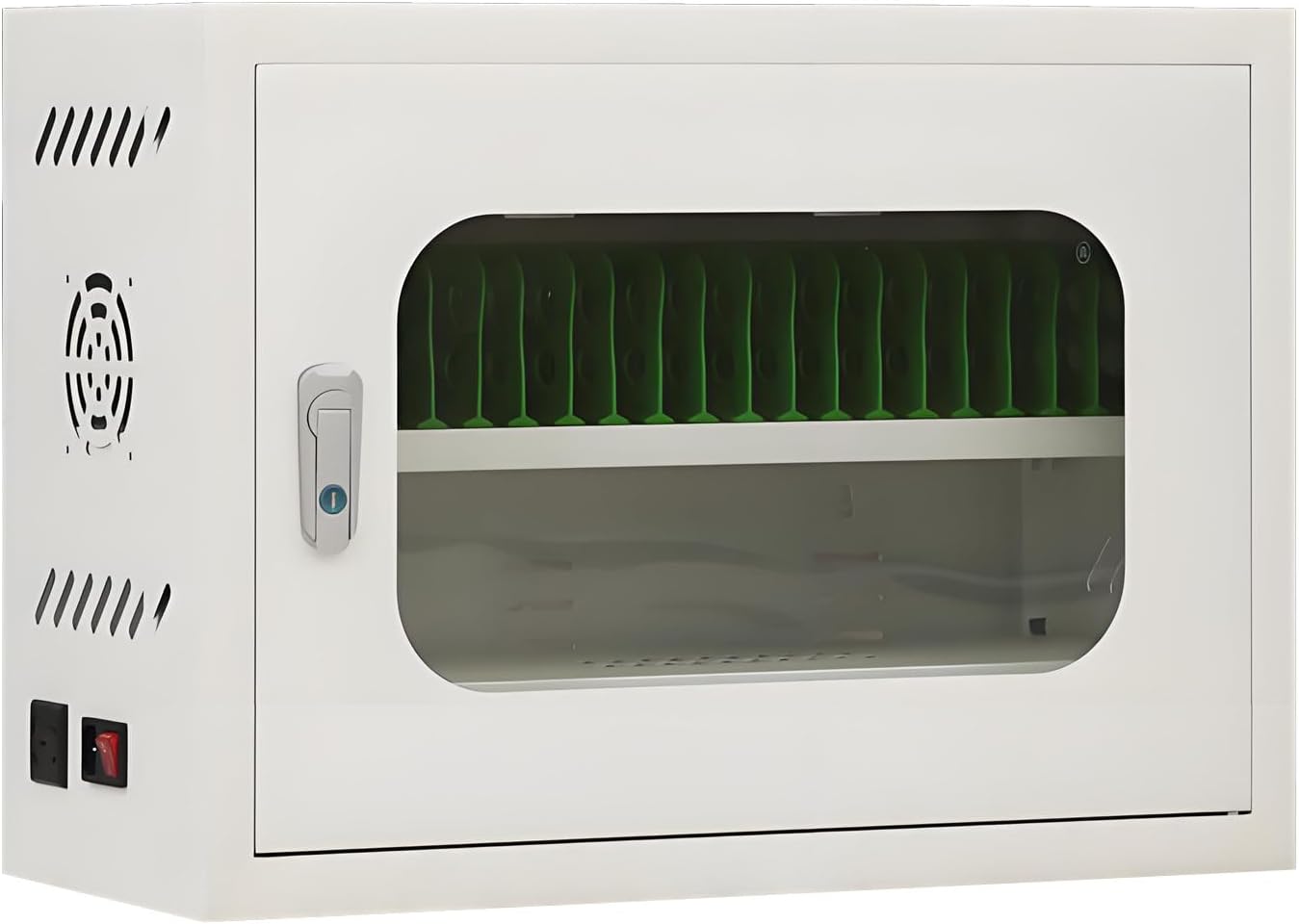 USB Charging Locker Box,Portable Charging Mobile Phone Cabinet, no Need to Set up, Intelligent Charging Management,with Four Wheels,for School Library 60slots