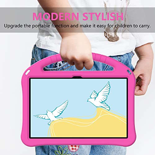 YRH for Lenovo Tab TB311FU 10.1 inch Case 2025, Kids EVA Shockproof Handle Stand Cover for Lenovo TB311XU 10.1'', Pink - Image 4