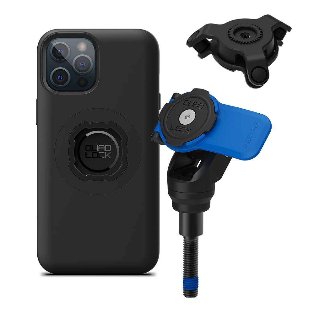 Quad Lock Handlebar Clamp Motorcycle Phone Mount with Vibration Dampener and MAG Phone Case for iPhone 12 Pro Max