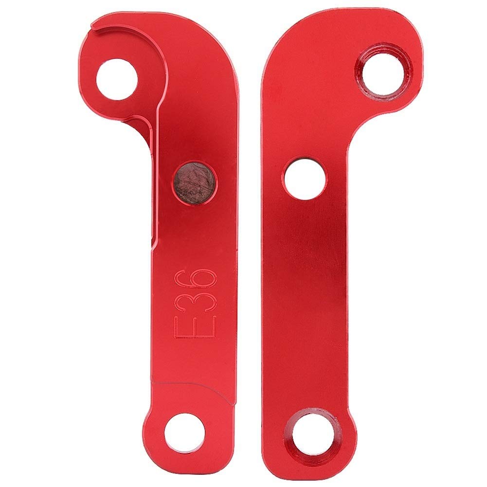 Broco Angolo di Sterzo, Adattatore Rosso Alluminio Angolo aumento di sterzo Kit Circa il 25% Drift Lock for E36