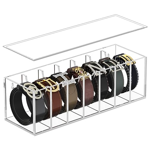 FEMELI Belt Organizer, Acrylic Belt Storage for Closet with ...