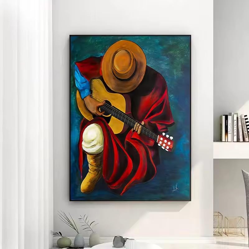 Peintures célèbres homme à la guitare pour sublimer votre salon moderne