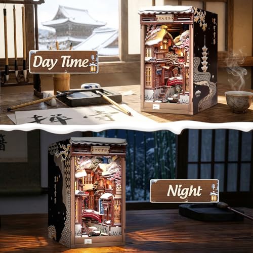 Book Nook CUTEBEE de Kyoto en madera con luces LED para montar 3
