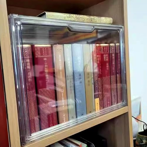 Vitrina Expositora Caja de Exhibición de Acrílico para Souvenirs Coleccionables. Caja de Acrílico Transparente Grueso con Puerta Magnética. Soporte de Exhibición Transparente a Prueba de Polvo(1pc,L)