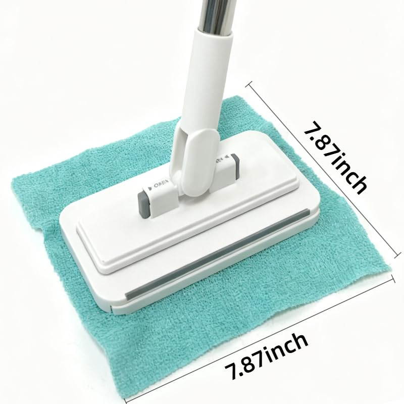 Image of 50 Count Replacement Cloths Snap Grip Mini Mop, High Absorbency Lint-Free, Wet and Dry Cleaning Pads for Cabinets, Walls, Windows & Floors, Washable Reusable Economical Pack, 8 inchx8 inch