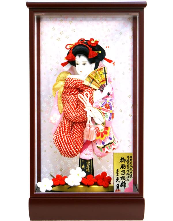 羽子板 久月作 かのこ友禅 桃香 ケース飾り 55020-1