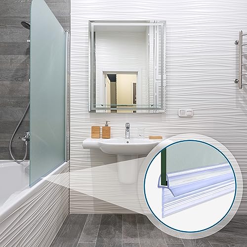 ITTISO Shower Door Seal Strip 2 x 80 cm for 4mm/5mm/6mm Glass Thickness Shower Screen Seal Strip Covers up to 23mm Gap (Tearable Type) Replacement Shower Door Bottom Seal - Image 4