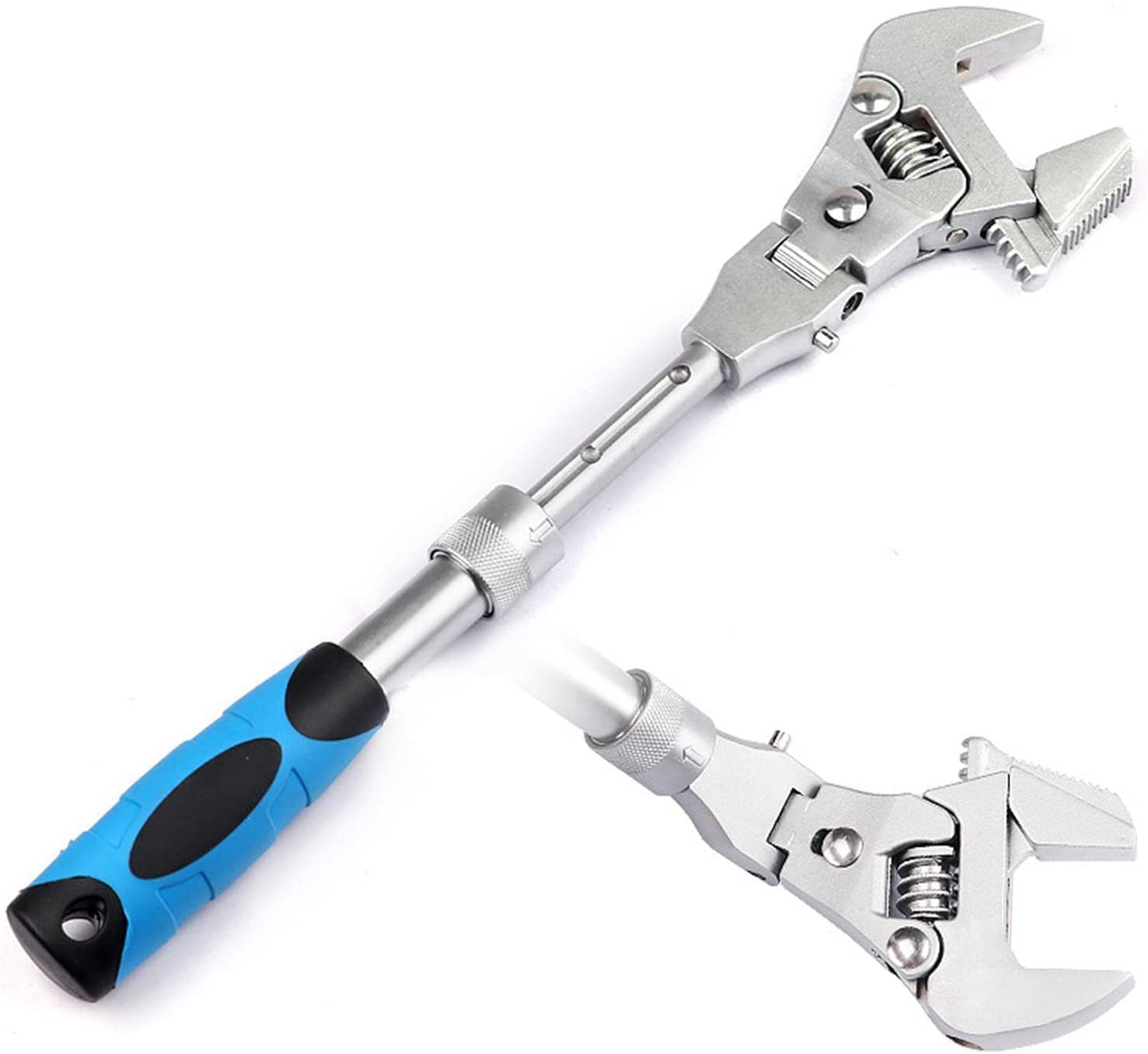 Llave de Llave de Llave de Llave combinada de trinquete, 5 en 1 Llave de Bloqueo Anti -Mecanismo Herramienta Manual de 10 Pulgadas
