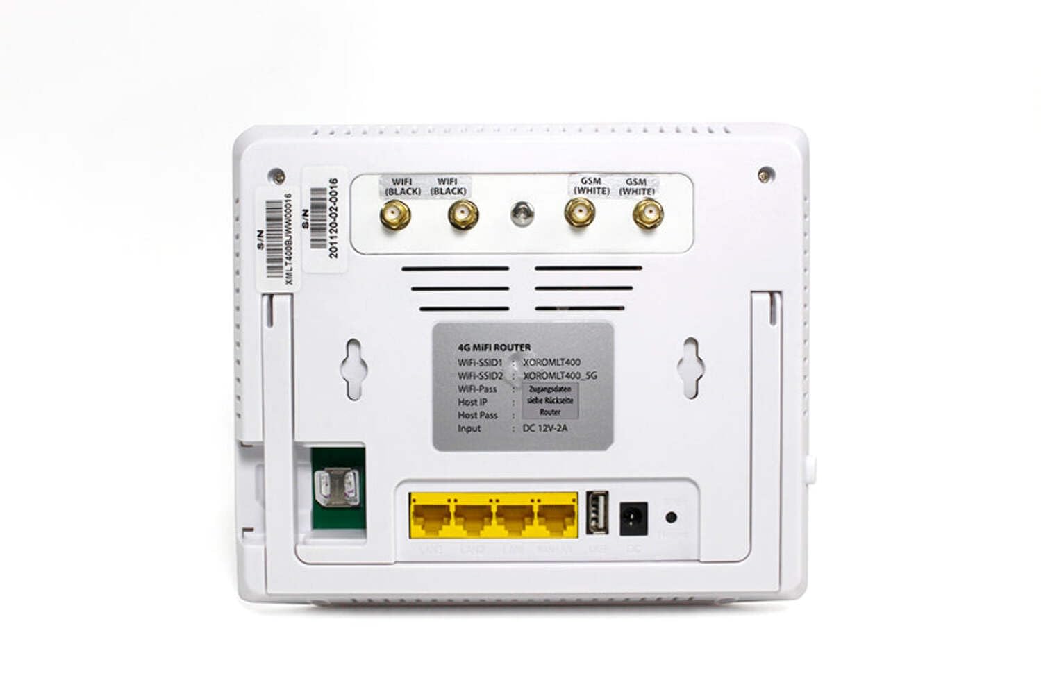 XORO MLT 400 - Sistema antenna WiFi router 4G LTE, specifico per roulotte e camper, funzione hotspot, scheda SIM nel router, interfaccia web, cavo incluso