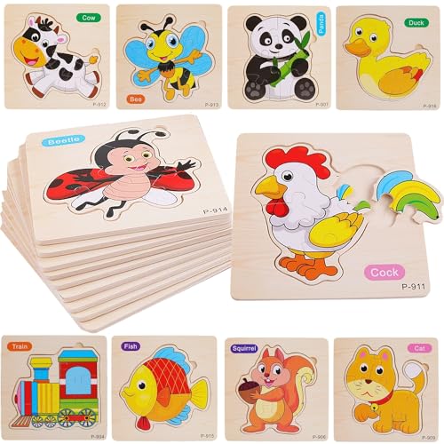 PEZZI GRANDI: I pezzi dei nostri puzzle sono della dimensione perfetta per le mani dei bambini piccoli, facilitando la loro presa e manipolazione. Ideali come regalo per bambini di 2 anni o come dettaglio per compleanni in asilo