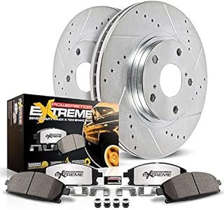 Power Stop K137-36 Front Z36 Truck & Tow Brake Kit, Carbon Fiber Ceramic Brake Pads and Drilled/Slotted Brake Rotors