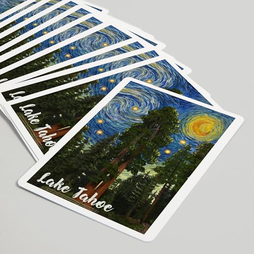 Lantern Press Lake Tahoe, naipes poker 52 cartas miniatura 5