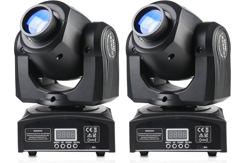 Moving Head Light 本体 4台セット リモコン付 SMARTMART Works Moving Head Stage Spotlight, 2 Pack, LED DJ Beam