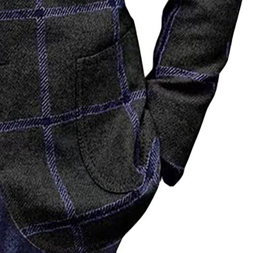 JEsilunmaMY Mens Plaid 2 Button Blazer Jacket Slim Fit Lapel Wool Suit Coat with Pocket Fall Winter Business Casual Overcoat4