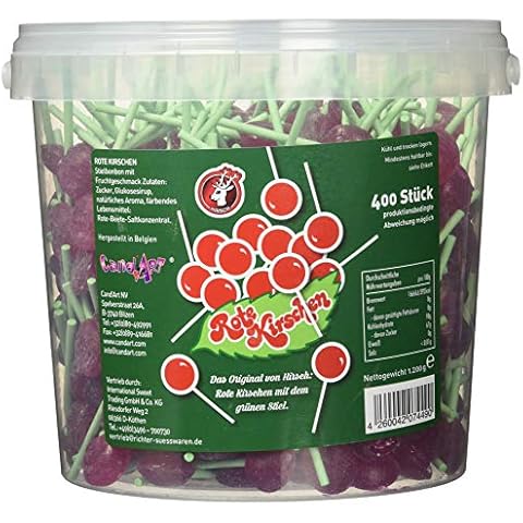 Hirsch Rote Kirschen Lollis 400 Stück Cover
