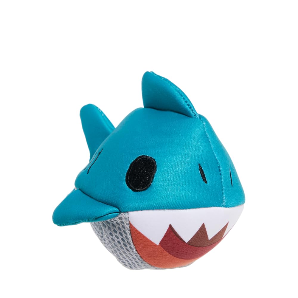 BARK Super Chewer Great White Dwight Shark Dog Toy, Blue and White, Large