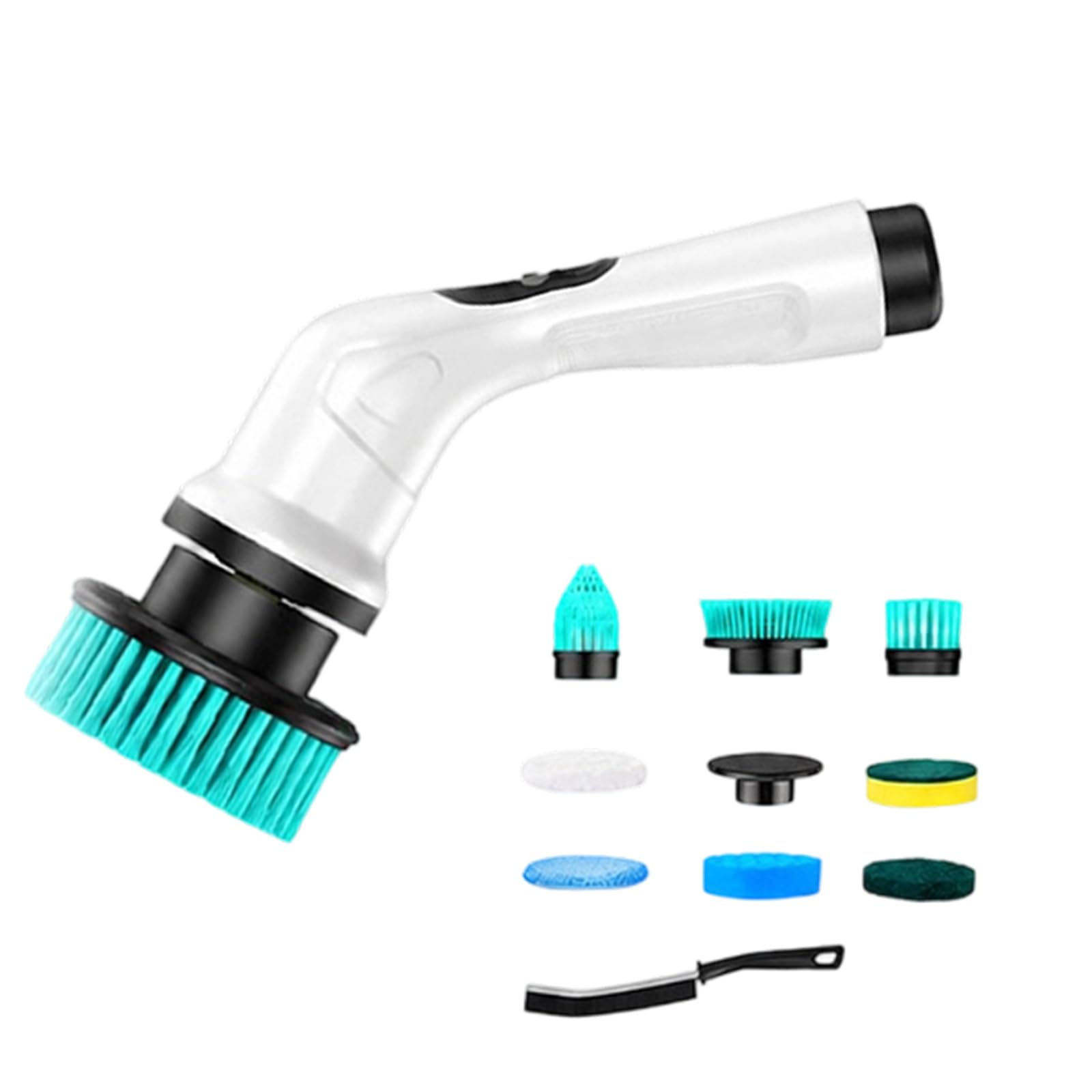 Pangboer D Kitchen Scrub Brush Cordless Electric Power Cleaner, Rechargeable 2000Mah Battery, 2 Speeds, Extendable Handle, Sink Floor Power Scrubber Bathroom Tub Grout Cleaner Cordless Home