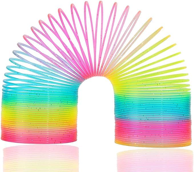 GoolskyMagic Giant Rainbow Coil Toy - Jumbo Classic Multicolor Coil Spring Toy for Boys and Girls Birthday Christmas Party(4.2 x 4.2 inch)