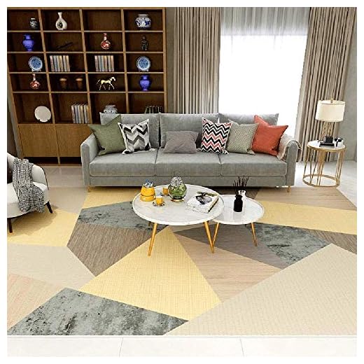Matta dörrmatta halkfri brun gul geometrisk design slitstark matta plattor för trappor trädäck matta 180 x 250 cm