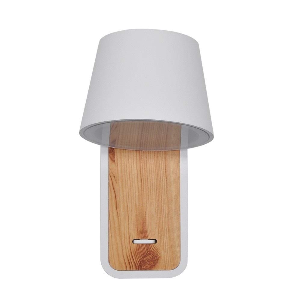 Lámpara de pared para cabecera de diseño nórdico en madera clara ideal para crear ambientes cálidos