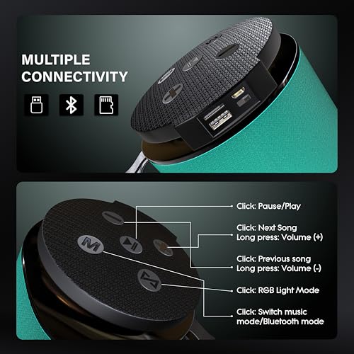 Image of MAKPOWER BEAT Box 10W Bluetooth Speaker - Wireless, Portable, Premium Bass, 4 Hours Playtime, Built-in Mic, TF /USB Support - Perfect for Outdoor, Home, Travel & Parties (Green)