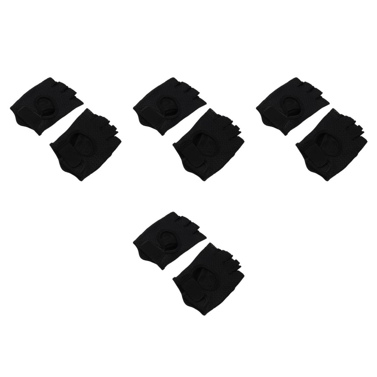 Sosoport 4 Pares de Guantes de Gimnasio de Medio Dedo para Hombre Guantes de Levantamiento de Pesas Transpirables Guantes de Entrenamiento Portátiles Guantes de Ciclismo al Aire