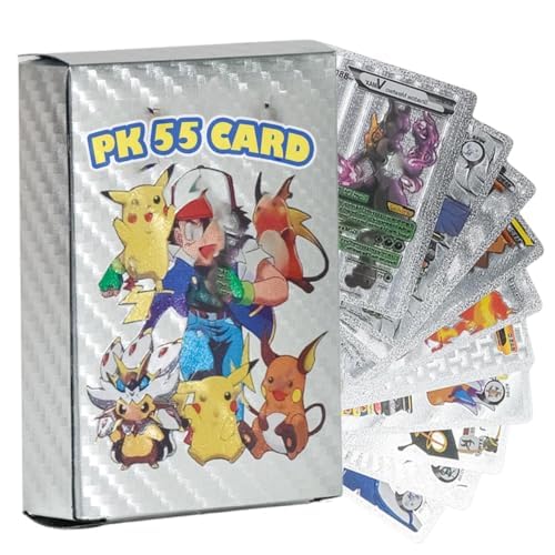Pokémon Trading Card Game Foil Cards Pack Battle Trading Cards for Kids & Collectors Set of 55 Rare VMAX GX VSTAR Trading Card-picture-33
