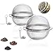 2 Pezzi Infusore a Sfera da Tè 5,5cm, XOPOZON Infusore per Tè a Forma di Palla Acciaio Inossidabile con Catena, Colino Tisane, Filtro The Infusione, Scolapasta per Tè in Foglie, Spezie e Condimenti