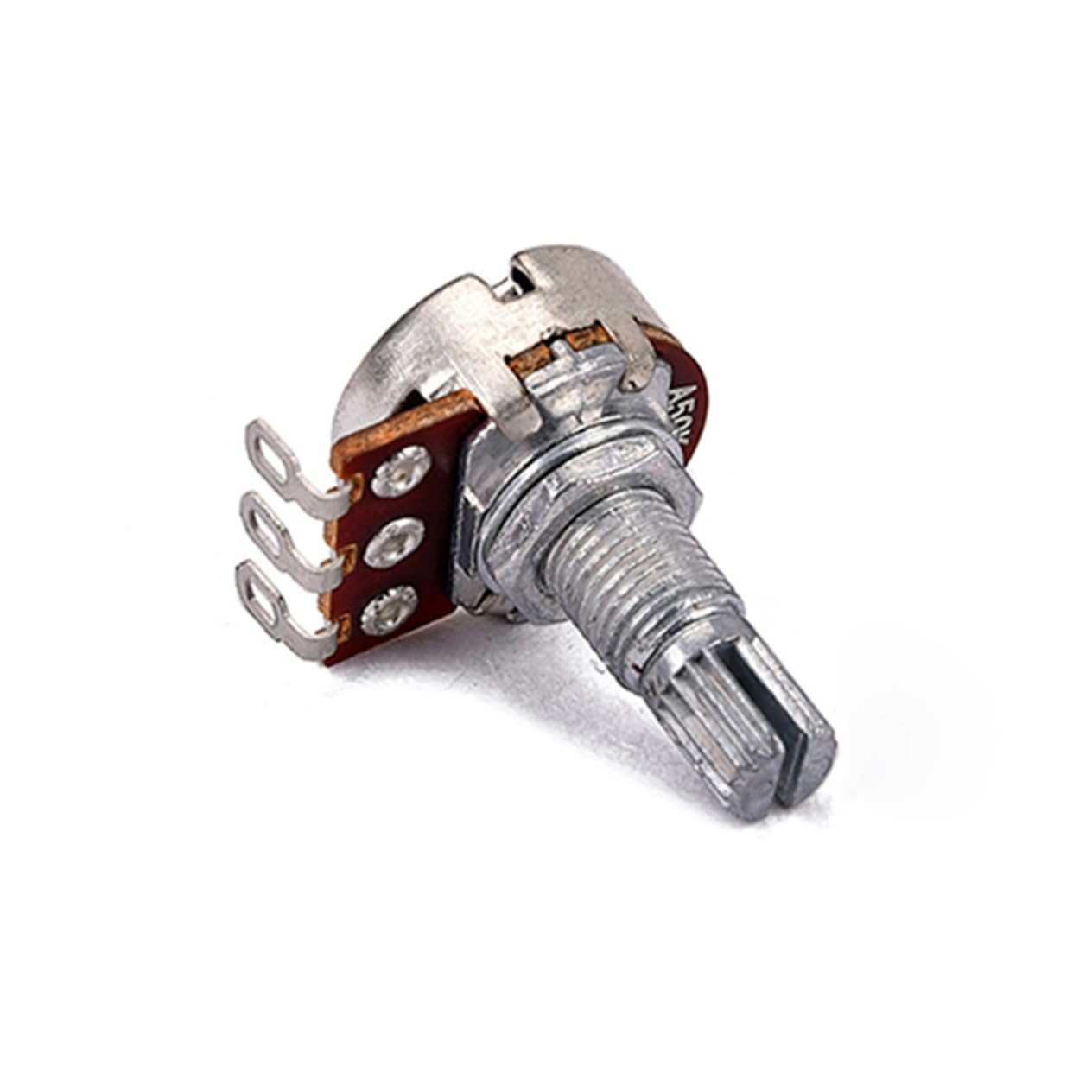 Gadpiparty 10Pcs Ak Long Shaft Bass Potentiometers Low Friction Audio Taper for Guitar Coarse Knurled Split Shaft Replacement for Volume Control Ohm Type