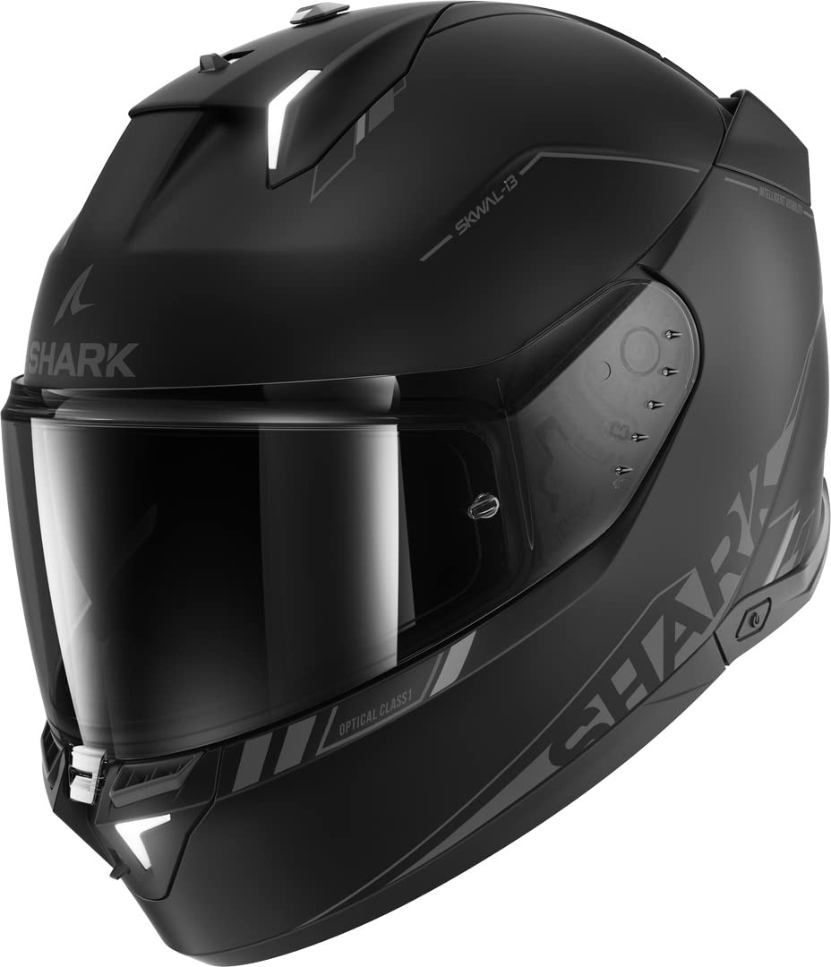 Shark, Casque Moto intégral SKWAL i3 Blank SP Noir Mat, M, KAK