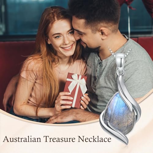 Teardrop Necklace for Women 925 Sterling Silver Gemstone Pendant Necklace Fine Jewelry Birthday Christmas Gifts for Women Her3