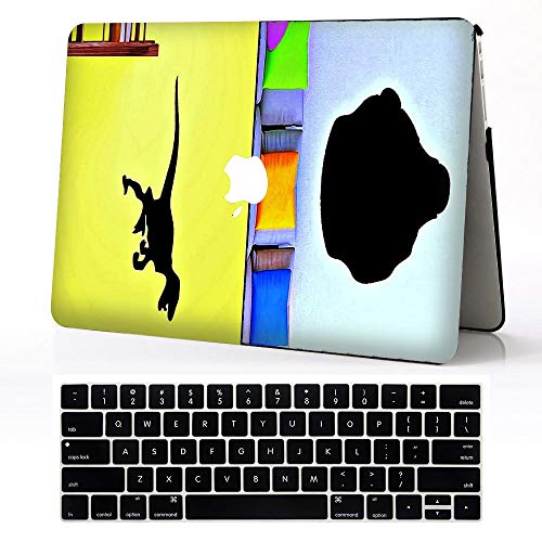 Laptop-Hülle für MacBook Air 13 Zoll (33 cm), niedliches Zeichnen, gedrucktes Muster, Kunststoff, Hartschale, Schutzhülle mit