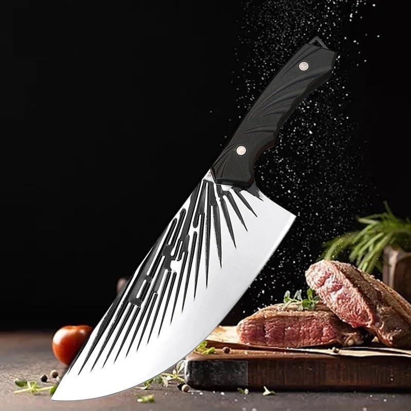 Meat Cleaver,Cleaver Knife 7.9 Inch Forged Stainless Steel Kitchen Meat Cleaver Butcher Knife Chef Slicing Fish Sushi Vegetable Cutting Tool Cooking Cutter