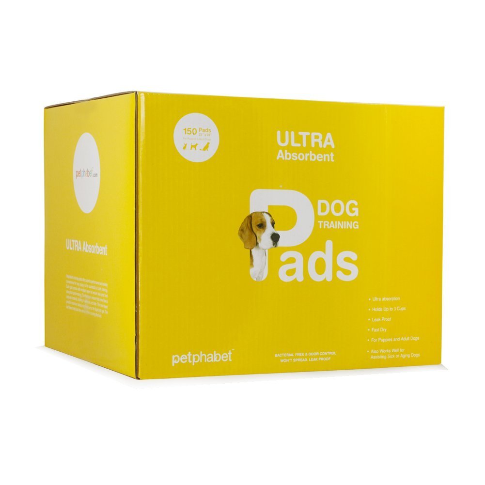 petphabet el mejor Ultra Absorbentes y 23 por 24 pulgadas – Almohadillas de Entrenamiento de Perro disponible en pack de 50, 100, 150 Count De Almohadillas