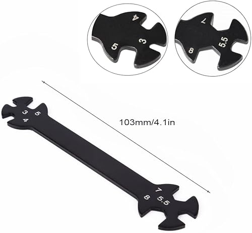 Miniatura 4 de Kits de herramientas para automóvil a control remoto 11 piezas hexagonales, Phillips, planos, destornilladores, alicates, llave, herramientas de