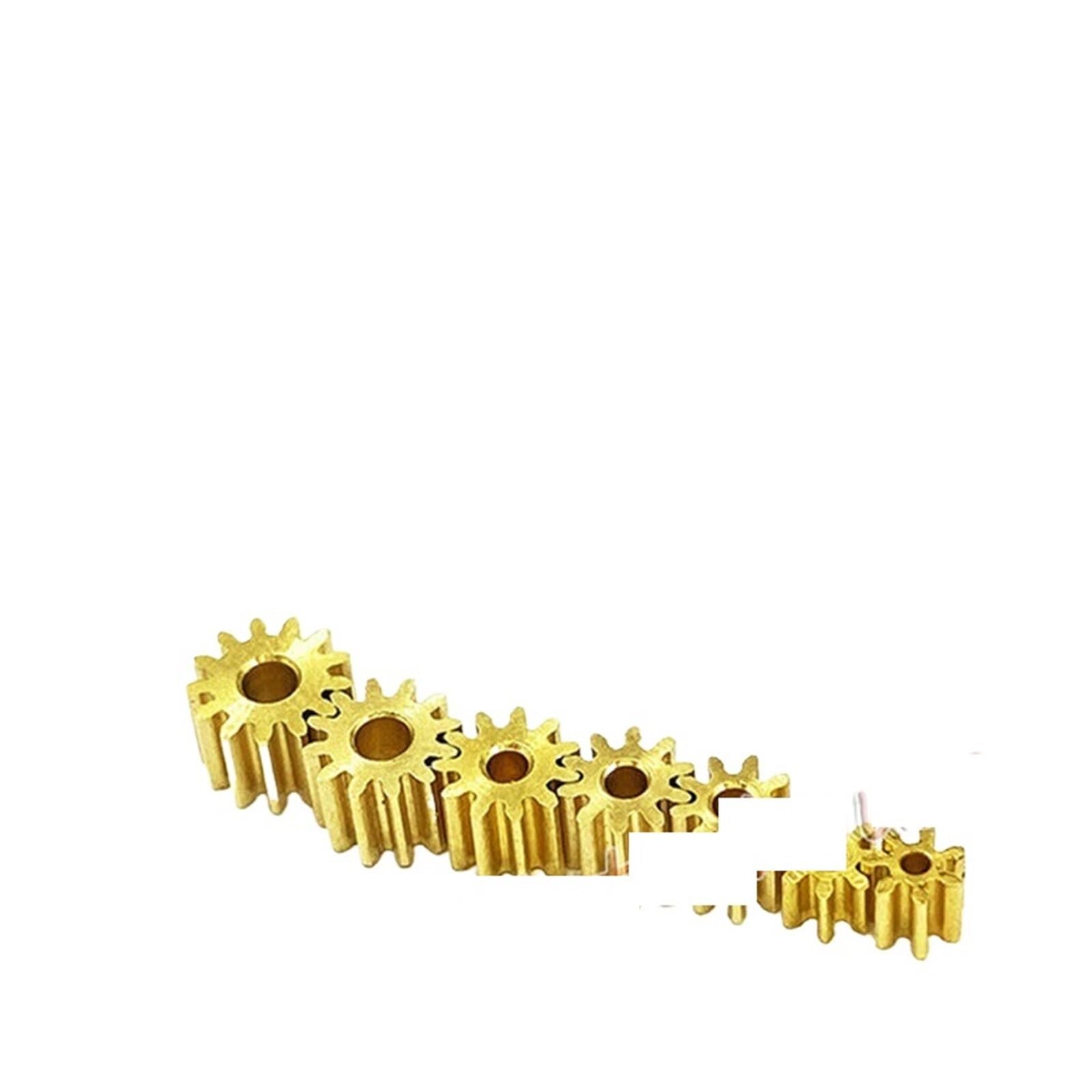 HSMQUBDBX 0.4M Modulus Brass Metal Copper Gear Copper Gear Transimission Gear for 1mm 1.5mm 2mm Model 5 (11T)